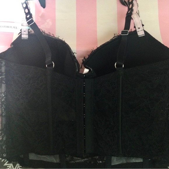 VS Dream Angels Black Lace Corset Bra NWT - Picture 5 of 8